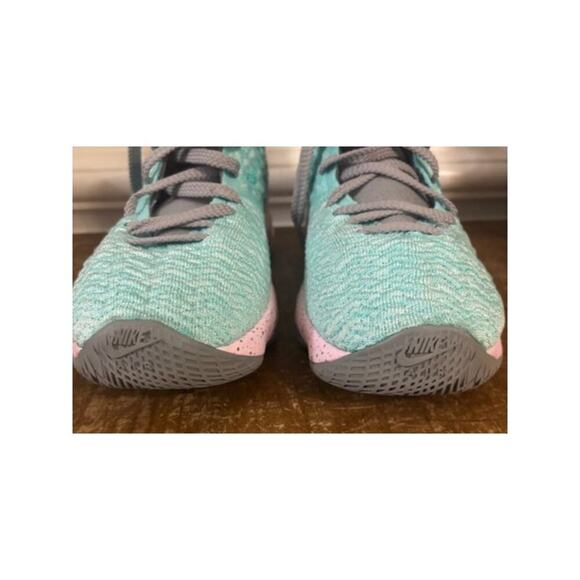 Nike LeBron XVII 17 GS South Beach Miami Green Pink BQ5594 444 5Y 6.5 Women - Picture 5 of 10